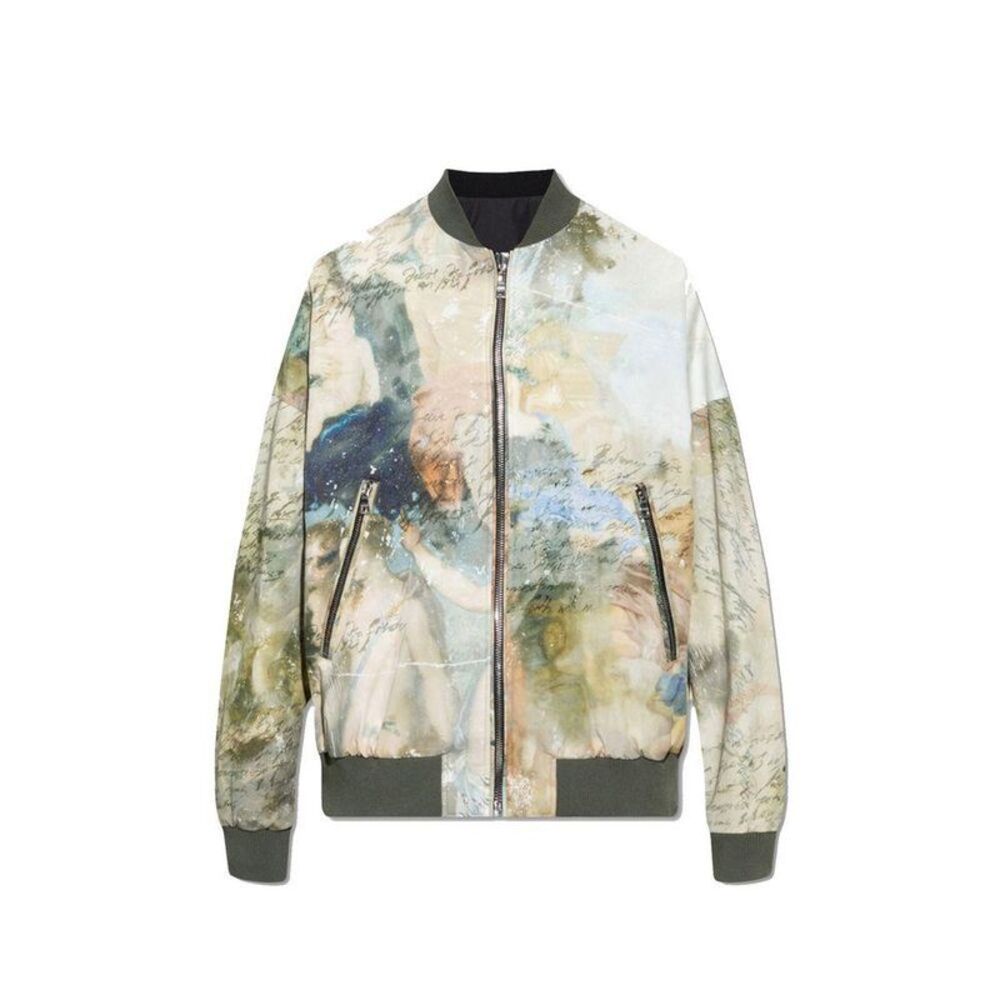 Balmain Cotton Bomber Jacket with Ribbed Trims Men Black Jackets